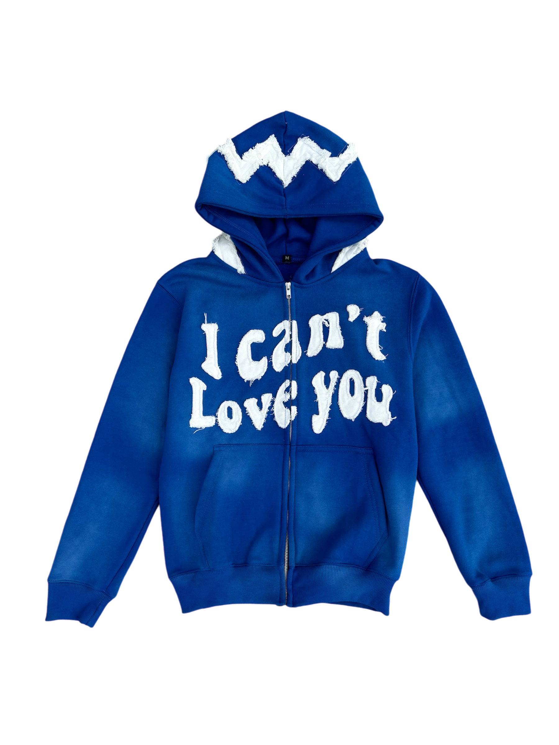 "I CANT LOVE YOU" Blue Hoodie