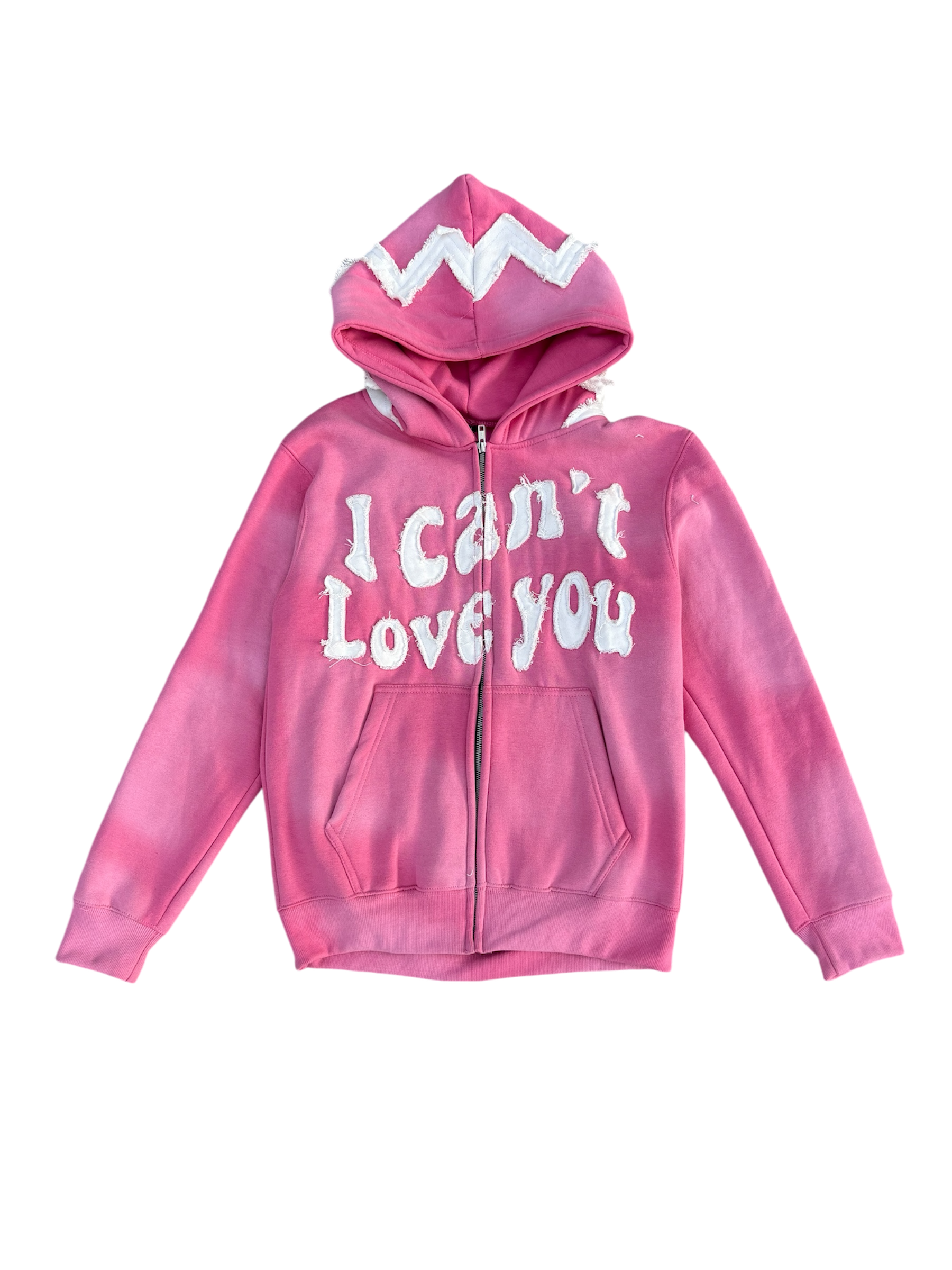 "I CANT LOVE YOU” Pink Hoodie