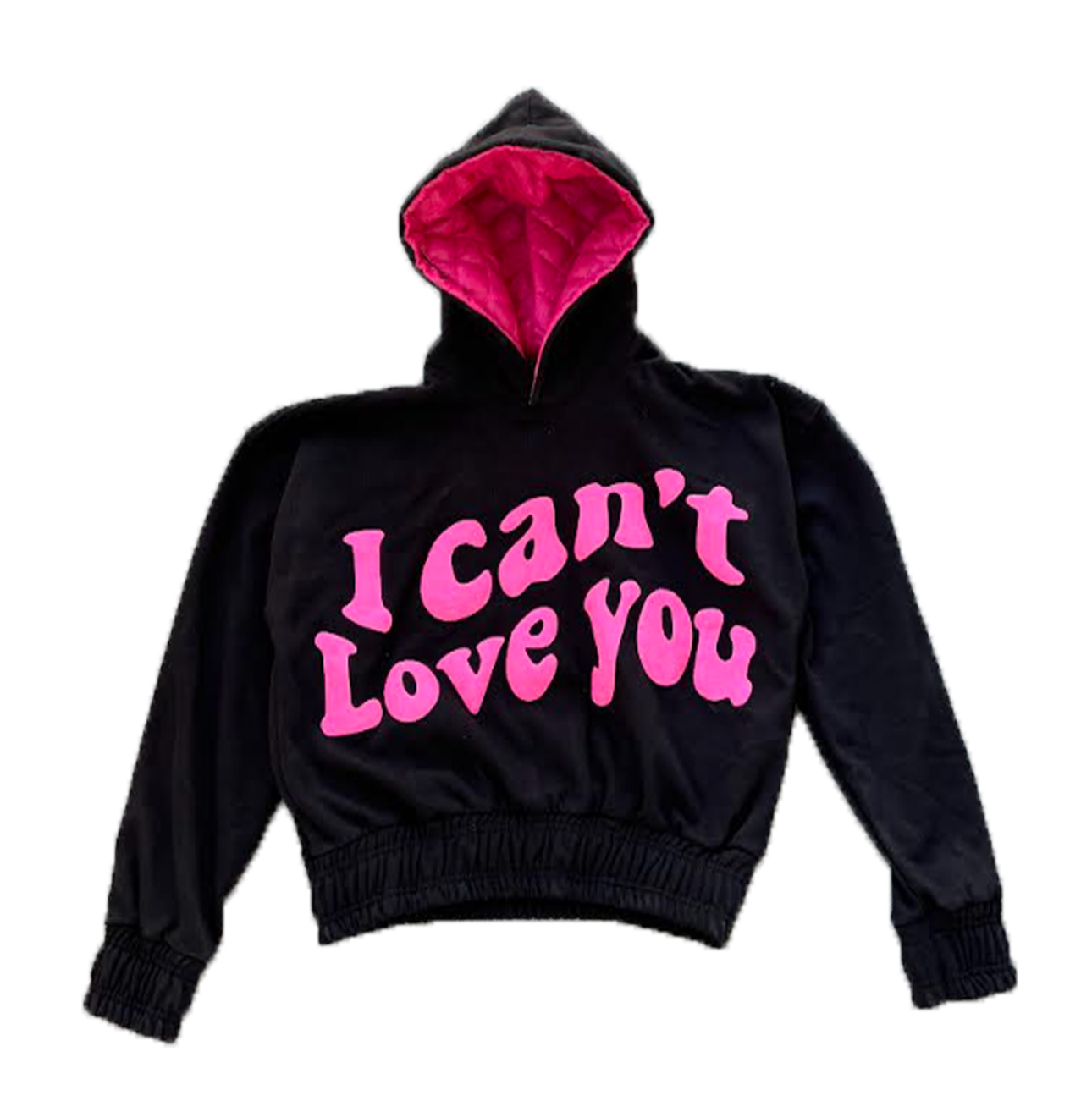 I CANT LOVE YOU Pink & Black hoodie "Love Potion"