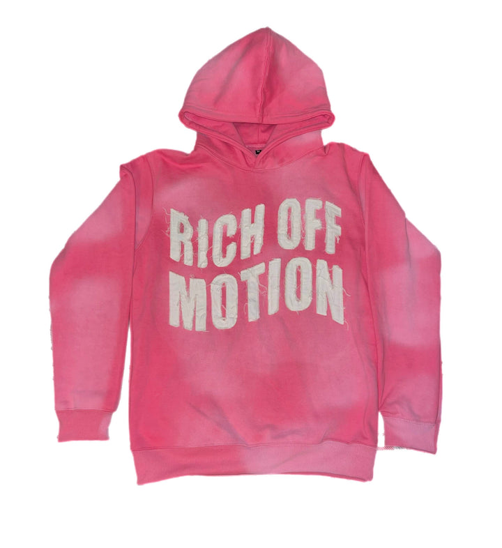 "RICH OFF MOTION" Pink Hoodie